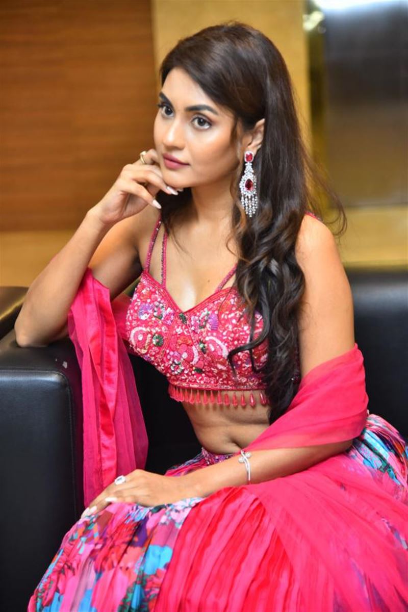 Telugu Actress Garima Chouhan at Seetha Kalyana Vaibhogame Movie Release Event